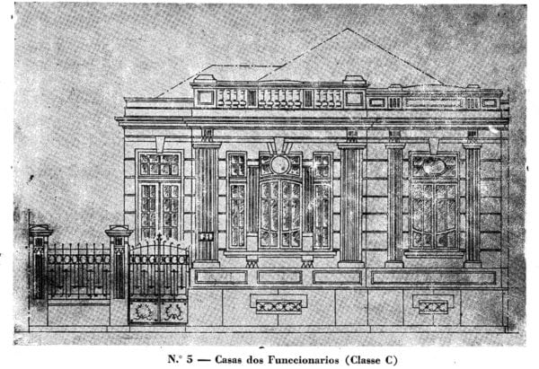 2 - Fachada de residência de Classe C projetada entre 1923-1924